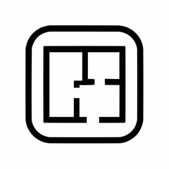 First aid cross medical button vector icon for web and mobile