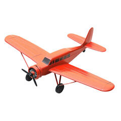 Red airplane model toy propeller flight aviation aircraft travel vintage