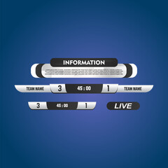 Broadcast vector Design  Sport on screen graphic