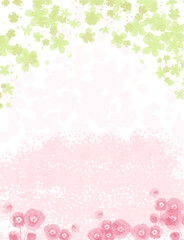 soft pastel pink green colorful abstract illustration, background, wallpaper, card invitation design