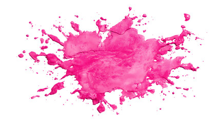 Fototapeta premium Pink paint splash explosion on black background