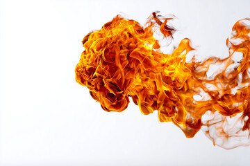 Fire Flame On White background