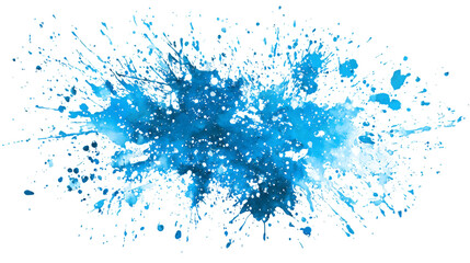 Abstract blue paint splash explosion.