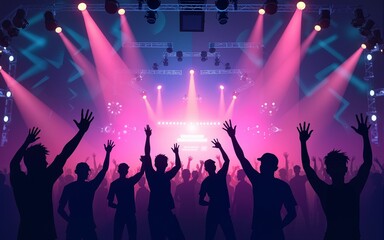 Night party and techno event. Vector gradient abstract background for poster, flyer or cover. Psychedelic illustration for clubs, DJ, electronic techno music, festival, etc. High quality