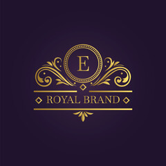 Golden E Monogram Royal Brand Logo