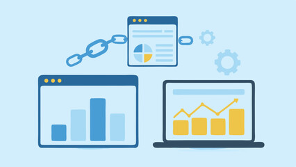 Data Analysis Visualization Charts and Graphs Illustration Business Metrics SEO Performance Tracking