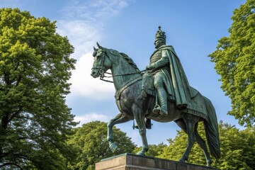 Obraz premium Equestrian statue of king frederick vii in copenhagen