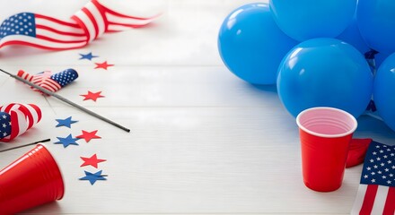 A festive table set for American Independence Day