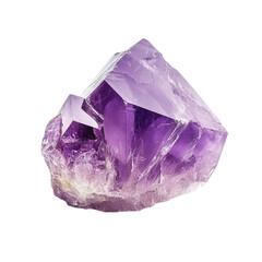 Fototapeta premium A large purple crystal displays its stunning facets and internal light reflection
