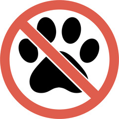 No pets icon sign