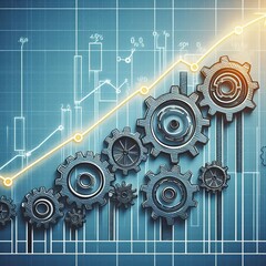 Line gears symbolizing continuous improvement