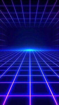 Retro 80s Synthwave Grid Background - Retro/Vintage