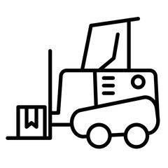 Forklift Vector Icon