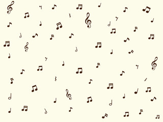 音符と音楽記号の壁紙