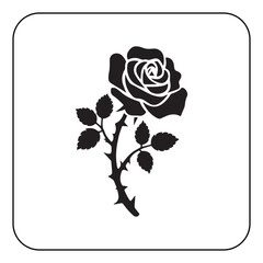 Vector rose flower illustration classic floral decoration