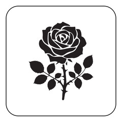 Vector rose flower illustration classic floral decoration