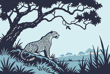 Cute White Rabbit Sitting in a Grassy Field with Flowers