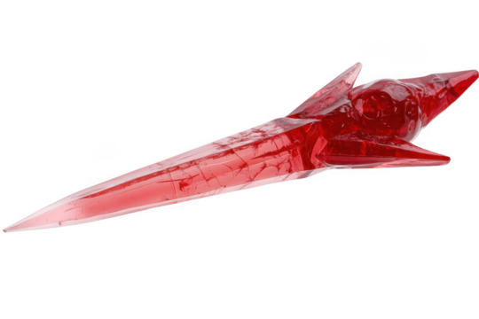 See Red Crystal Ship Flies in the Night Sky for Holiday Celebration.