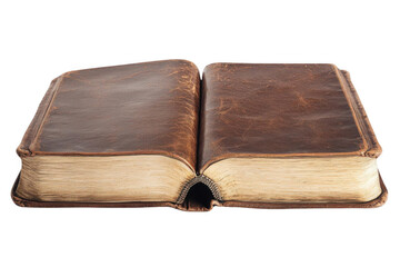 Open Old book shows yellow pages, old school theme and a concept