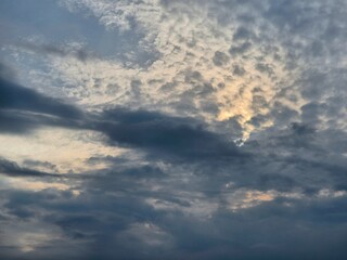 Cloud and blue sky in the afternoon day during summer.