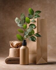 Kraft Paper Packaging With Leaf Decor