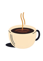 Steaming Cup of Coffee Comfort.