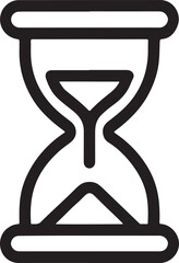 Sleek Hourglass Icon Representing Time Management and Deadlines with a Modern Minimalist Design Perfect for User Interface Elements