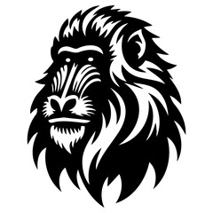 Bold Mandrill Head Logo