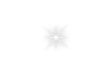 White star light glowing flare light effect