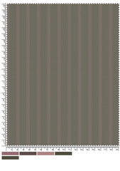 Autumnal Tartan Fabric Swatch with Measurement Markings and Color Palette Displayed Below the Pattern This