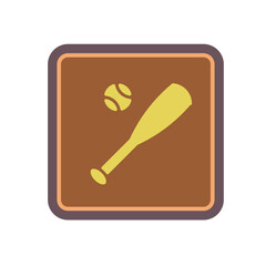 baseball equipment elegant icon