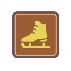ice skating shoe elegant icon