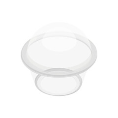 イラスト素材：プラスチックのデザートカップ