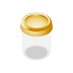 イラスト素材：プラスチックのデザートカップ