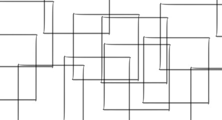 Abstract illustration featuring a bold black lines on a clean white background. The lines should have artistic variations such as rough edges, sketch-like textures.