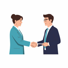 Business People Shaking Hands After Successful Meeting Agreement Partnership