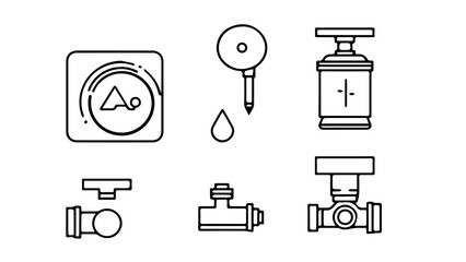 App Notifications and Mobile Alerts for Water Safety bathroom icons set