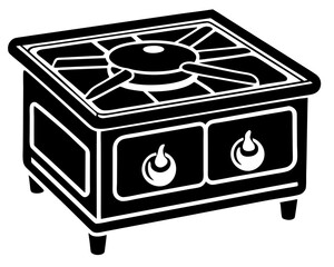 Gas stove Vector Art, Kitchen Icon Vector