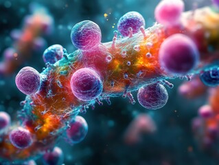 Closeup of Biofilms Forming on Surfaces