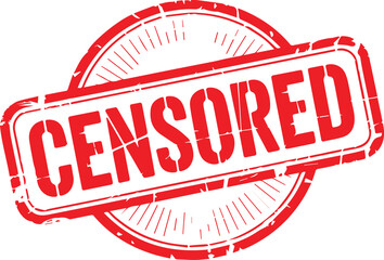 Red grunge style censored stamp text vector