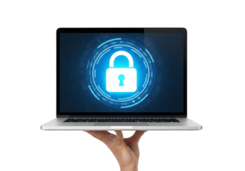 Laptop Lock Icon, Digital Environment, Graphic Design, Technology Perspective