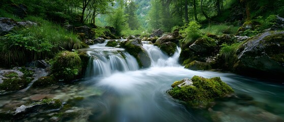 Fototapeta premium High definition mountain peak and river scenery pictures
