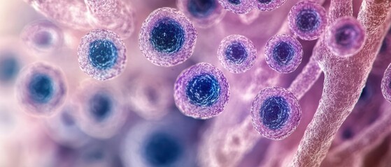 Microscopic View of Bacterial Colonies Under Magnification