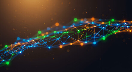 Abstract network formation representing connectivity and data exchange