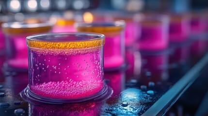 Colorful Petri Dish Under Magnification