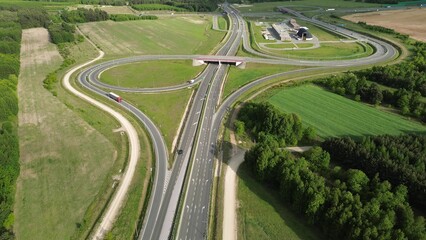 Modern infrastructure with elevated roadways