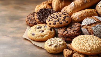 Delicious assortment of freshly baked cookies for your holiday treat ads and dessert menus, perfect for sweet indulgence and family enjoyment