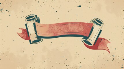 Vintage Graduation template design for end of course celebration. Horizontal banner. Copy space. End of course. Education concept. Graduation, university, institute, school