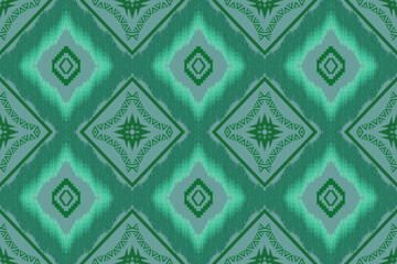 Geometric ethnic traditional art pattern.ikat embroidery style.Design for background,wallpaper,clothing,wrapping,fabric,element.