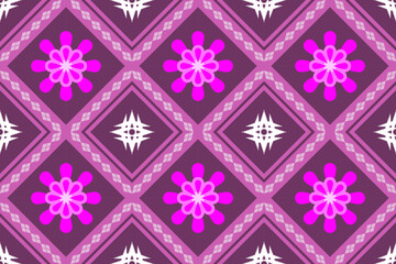 Geometric ethnic traditional art pattern.ikat embroidery style.Design for background,wallpaper,clothing,wrapping,fabric,element.